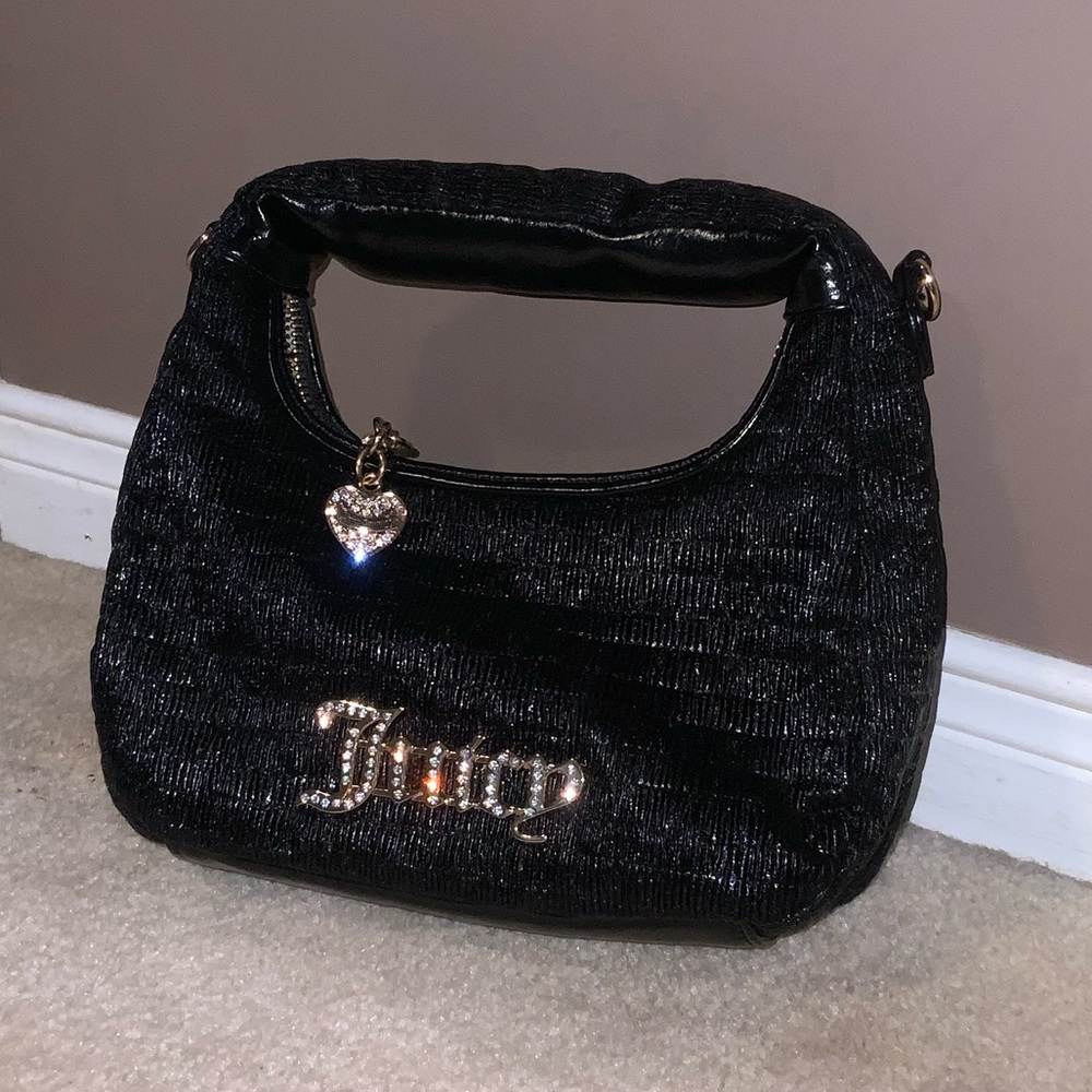 Juicy Couture Black Mini Bag with Gold Accents